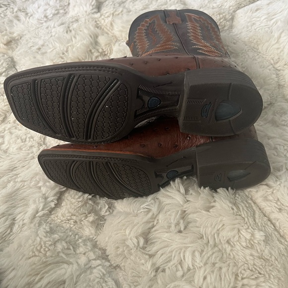 COPY - Mens ARIAT Boots-10.5 D, ANTIQUE TABAC FQ OSTRICH-New - Picture 2 of 4